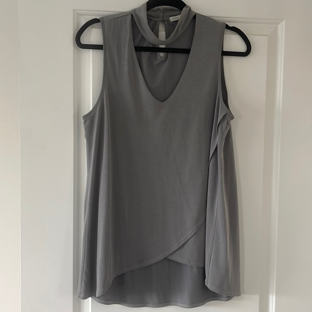 Green Envelope Cutout Crisscross Top